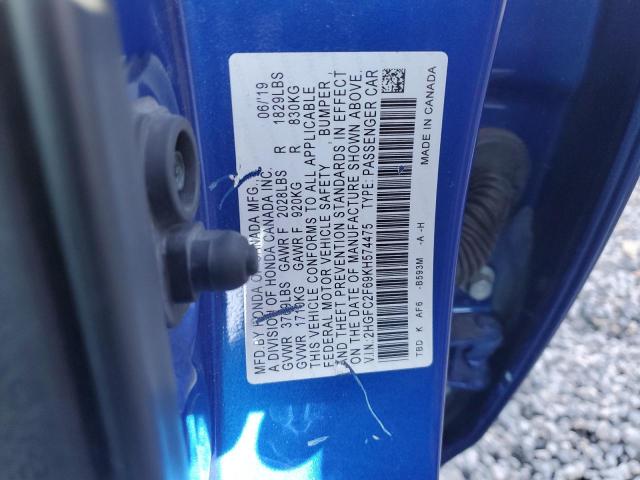 Photo 11 VIN: 2HGFC2F69KH574475 - HONDA CIVIC LX 