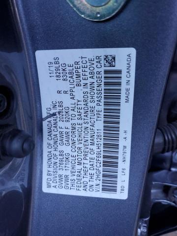 Photo 11 VIN: 2HGFC2F69LH512611 - HONDA CIVIC LX 