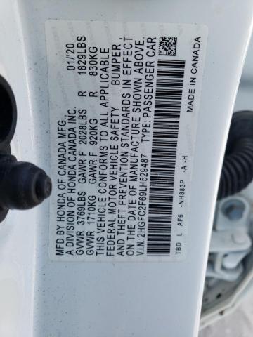 Photo 11 VIN: 2HGFC2F69LH529487 - HONDA CIVIC LX 