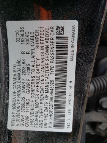 Photo 11 VIN: 2HGFC2F69LH545026 - HONDA CIVIC LX 