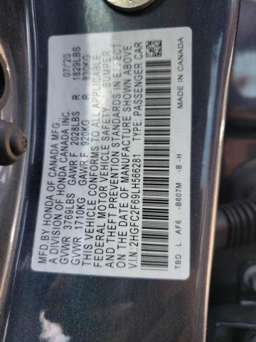 Photo 11 VIN: 2HGFC2F69LH566281 - HONDA CIVIC LX 