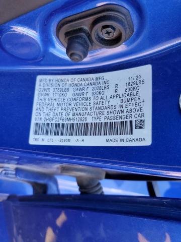 Photo 9 VIN: 2HGFC2F69MH512626 - HONDA CIVIC LX 