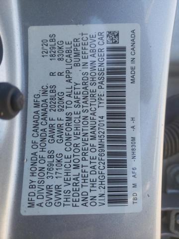 Photo 12 VIN: 2HGFC2F69MH527014 - HONDA CIVIC LX 