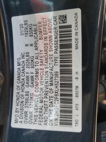 Photo 11 VIN: 2HGFC2F6XLH527389 - HONDA CIVIC 