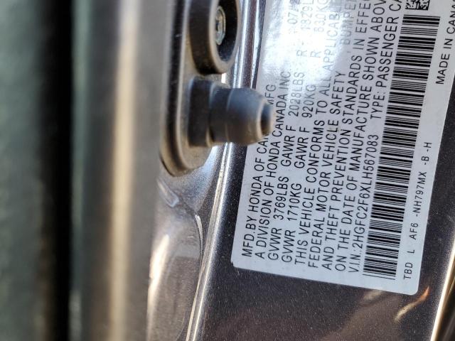 Photo 12 VIN: 2HGFC2F6XLH567083 - HONDA CIVIC LX 