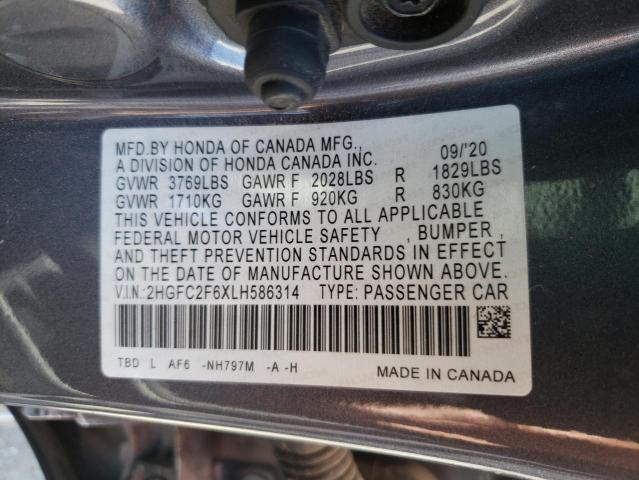 Photo 11 VIN: 2HGFC2F6XLH586314 - HONDA CIVIC LX 