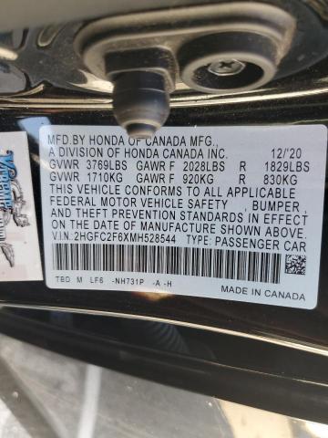 Photo 12 VIN: 2HGFC2F6XMH528544 - HONDA CIVIC LX 