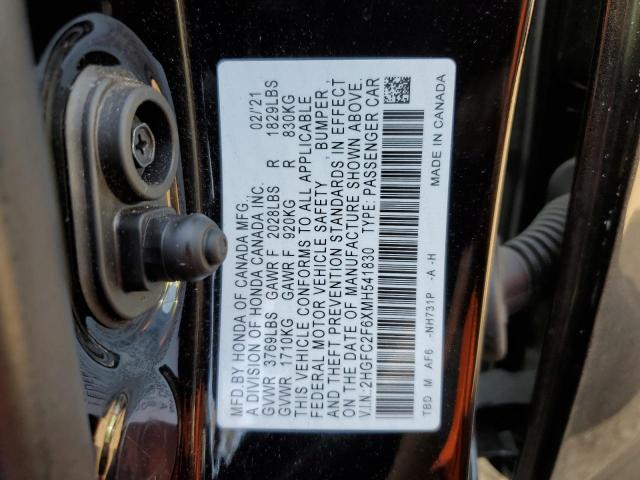 Photo 11 VIN: 2HGFC2F6XMH541830 - HONDA CIVIC LX 