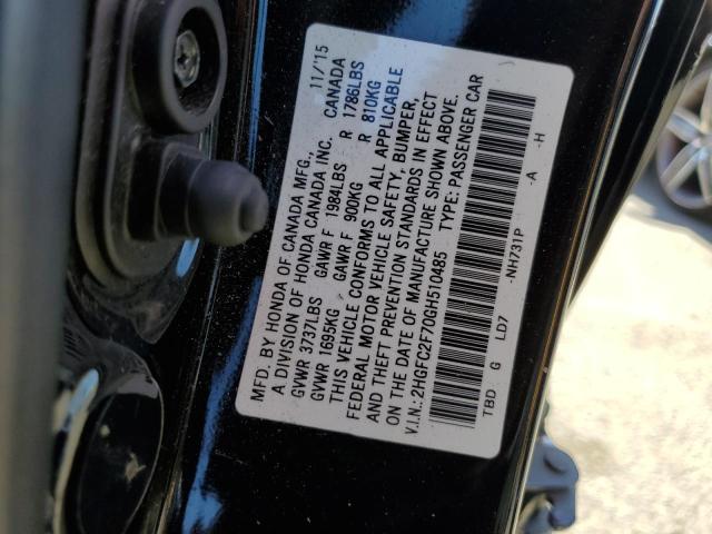 Photo 11 VIN: 2HGFC2F70GH510485 - HONDA CIVIC EX 