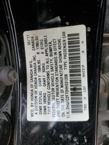 Photo 11 VIN: 2HGFC2F70HH531208 - HONDA CIVIC EX 