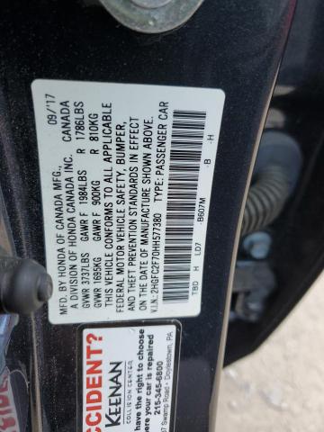 Photo 11 VIN: 2HGFC2F70HH577380 - HONDA CIVIC EX 