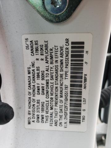 Photo 12 VIN: 2HGFC2F71GH551787 - HONDA CIVIC 