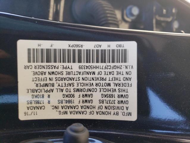 Photo 12 VIN: 2HGFC2F71HH504339 - HONDA CIVIC EX 