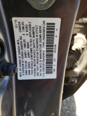 Photo 11 VIN: 2HGFC2F72GH524419 - HONDA CIVIC EX 