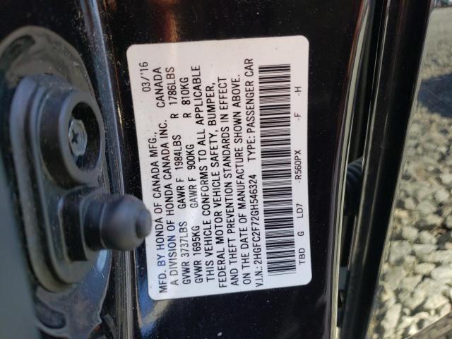 Photo 12 VIN: 2HGFC2F72GH546324 - HONDA CIVIC EX 