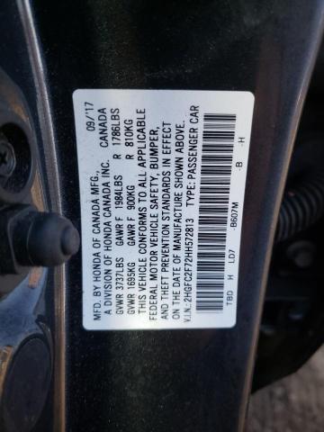 Photo 9 VIN: 2HGFC2F72HH572813 - HONDA CIVIC EX 