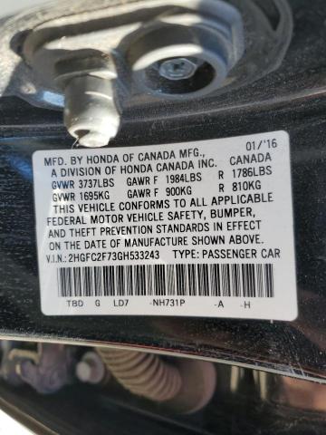 Photo 12 VIN: 2HGFC2F73GH533243 - HONDA CIVIC EX 