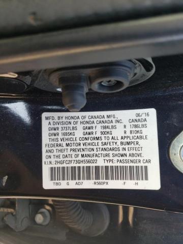 Photo 9 VIN: 2HGFC2F73GH556022 - HONDA CIVIC EX 