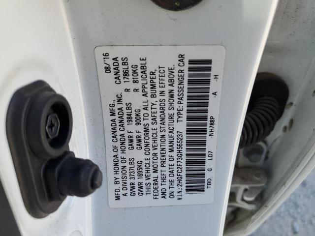 Photo 11 VIN: 2HGFC2F73GH565237 - HONDA CIVIC EX 