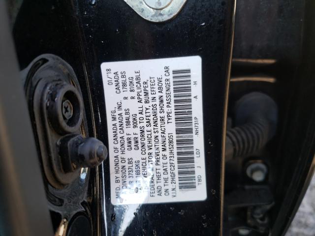 Photo 9 VIN: 2HGFC2F73JH528051 - HONDA CIVIC EX 