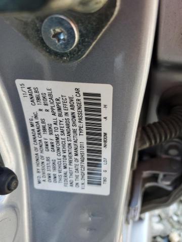 Photo 12 VIN: 2HGFC2F74GH511011 - HONDA CIVIC EX 