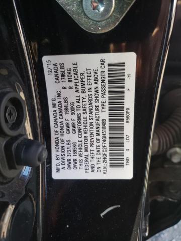 Photo 11 VIN: 2HGFC2F74GH518489 - HONDA CIVIC EX 