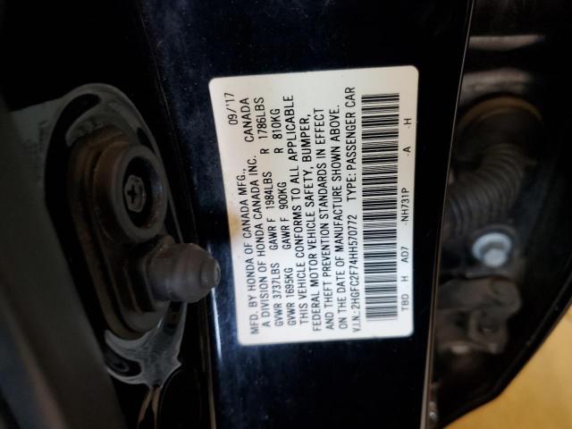 Photo 11 VIN: 2HGFC2F74HH570772 - HONDA CIVIC 
