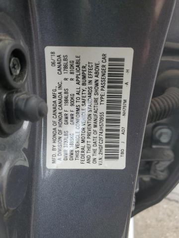 Photo 11 VIN: 2HGFC2F74JH570955 - HONDA CIVIC 