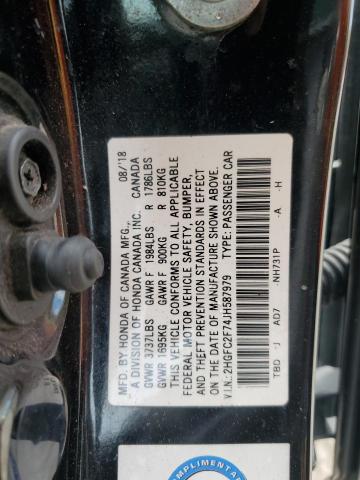 Photo 11 VIN: 2HGFC2F74JH587979 - HONDA CIVIC EX 