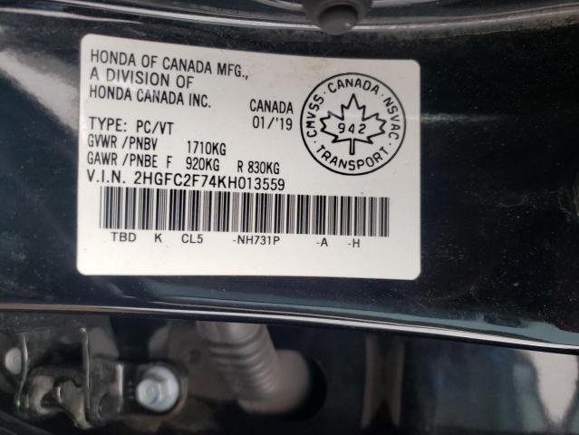 Photo 11 VIN: 2HGFC2F74KH013559 - HONDA CIVIC EX 