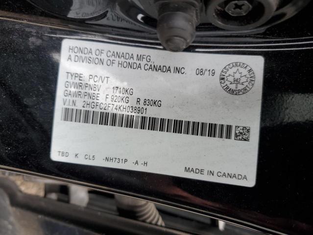 Photo 12 VIN: 2HGFC2F74KH038901 - HONDA CIVIC EX 