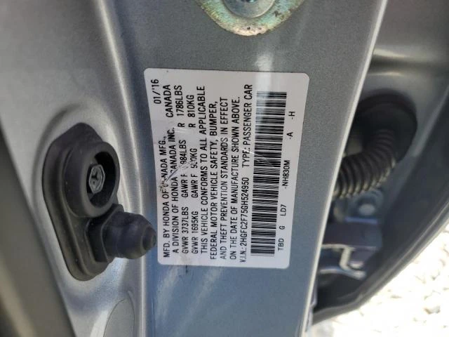 Photo 11 VIN: 2HGFC2F75GH524950 - HONDA CIVIC EX 