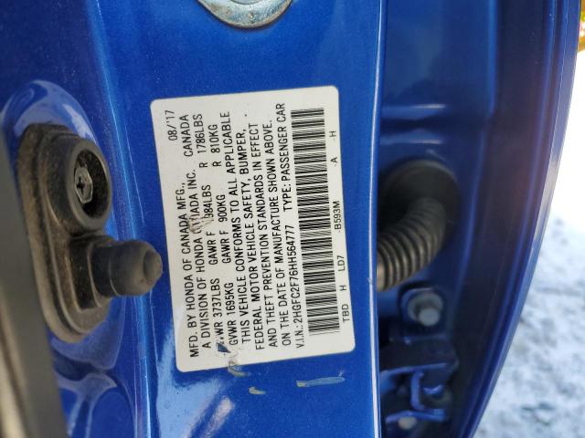 Photo 12 VIN: 2HGFC2F76HH564777 - HONDA CIVIC EX 