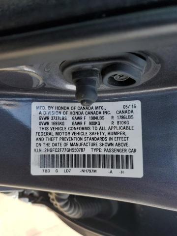 Photo 11 VIN: 2HGFC2F77GH550787 - HONDA CIVIC 