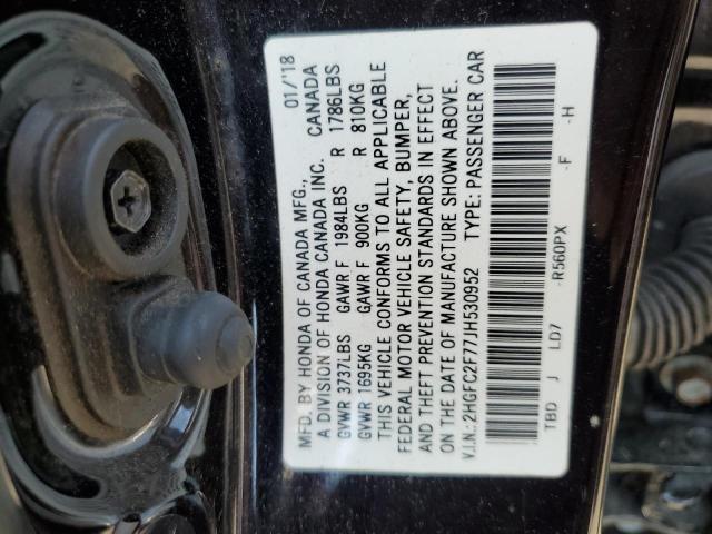 Photo 11 VIN: 2HGFC2F77JH530952 - HONDA CIVIC EX 