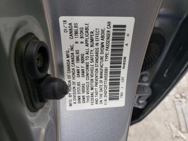 Photo 11 VIN: 2HGFC2F77JH533091 - HONDA CIVIC EX 