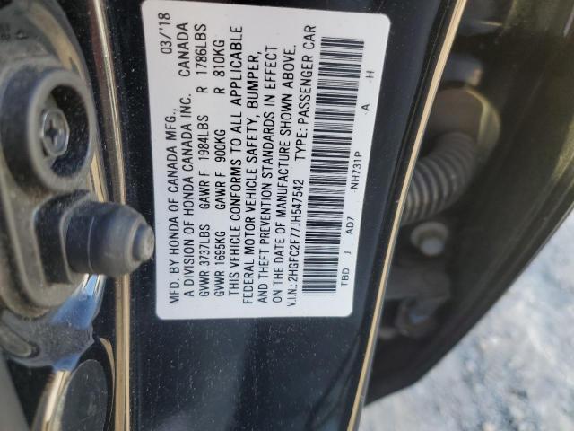 Photo 11 VIN: 2HGFC2F77JH547542 - HONDA CIVIC 