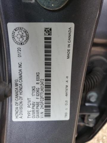 Photo 11 VIN: 2HGFC2F77LH012472 - HONDA CIVIC EX 