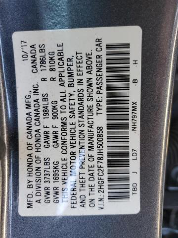 Photo 11 VIN: 2HGFC2F78JH500858 - HONDA CIVIC EX 