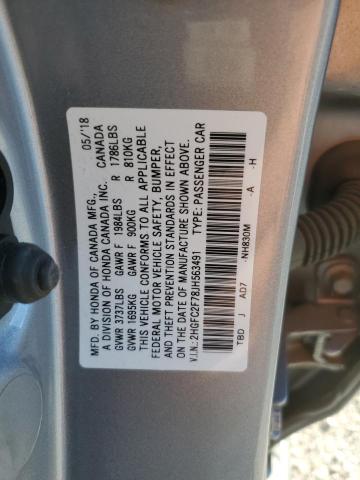 Photo 11 VIN: 2HGFC2F78JH563491 - HONDA CIVIC EX 