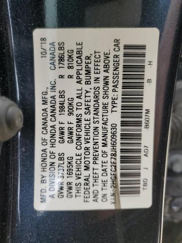 Photo 12 VIN: 2HGFC2F78JH609630 - HONDA CIVIC 