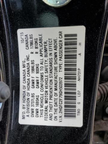 Photo 11 VIN: 2HGFC2F79GH503972 - HONDA CIVIC EX 