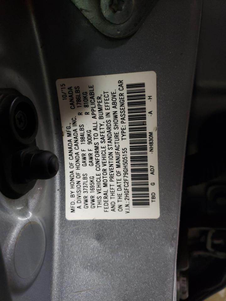 Photo 11 VIN: 2HGFC2F79GH505155 - HONDA CIVIC 