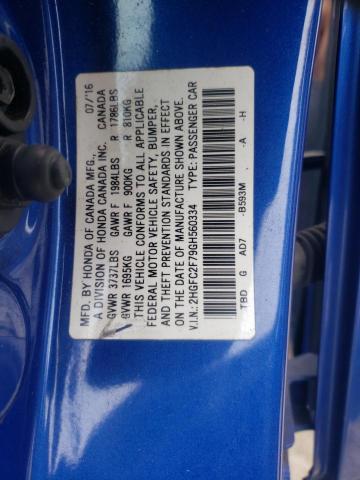 Photo 12 VIN: 2HGFC2F79GH560334 - HONDA CIVIC 