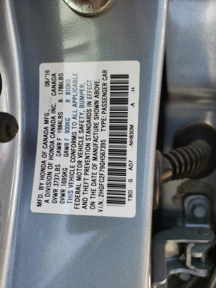 Photo 12 VIN: 2HGFC2F79GH567395 - HONDA CIVIC 