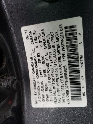 Photo 12 VIN: 2HGFC2F79HH553028 - HONDA CIVIC 