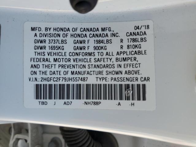 Photo 11 VIN: 2HGFC2F79JH557487 - HONDA CIVIC EX 