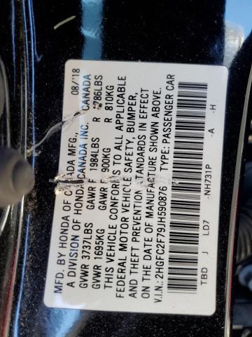 Photo 11 VIN: 2HGFC2F79JH590876 - HONDA CIVIC EX 