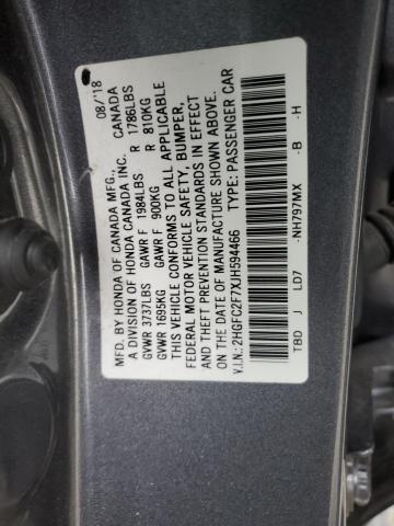 Photo 11 VIN: 2HGFC2F7XJH594466 - HONDA CIVIC 