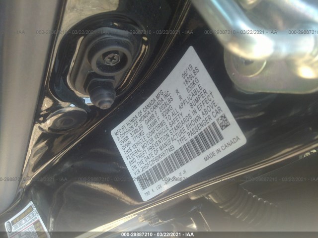 Photo 8 VIN: 2HGFC2F80KH577489 - HONDA CIVIC SEDAN 